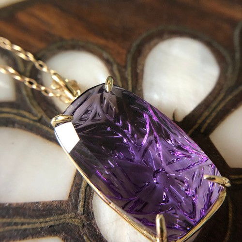 K18 アメジストネックレス