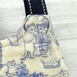 ユキエモン　ふわコロ　たまごみたいに可愛い　エッグバッグ　/　Cガーデン　ベージュ　×　ブルー　オリジナルカラー 4枚目の画像