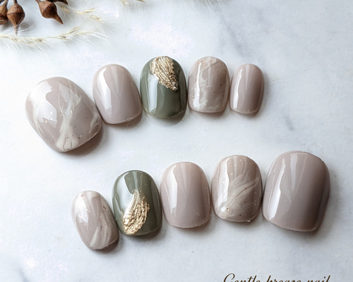 ネイルチップフルオーダー ネイルチップ 041. ネイルチップ（つけ爪） Gentle breeze 通販