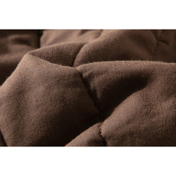 中綿パンツ　綿麻パンツ　暖かいパンツ　キルティング　ゴム＋紐ウエスト コーヒー# L102CO 8枚目の画像