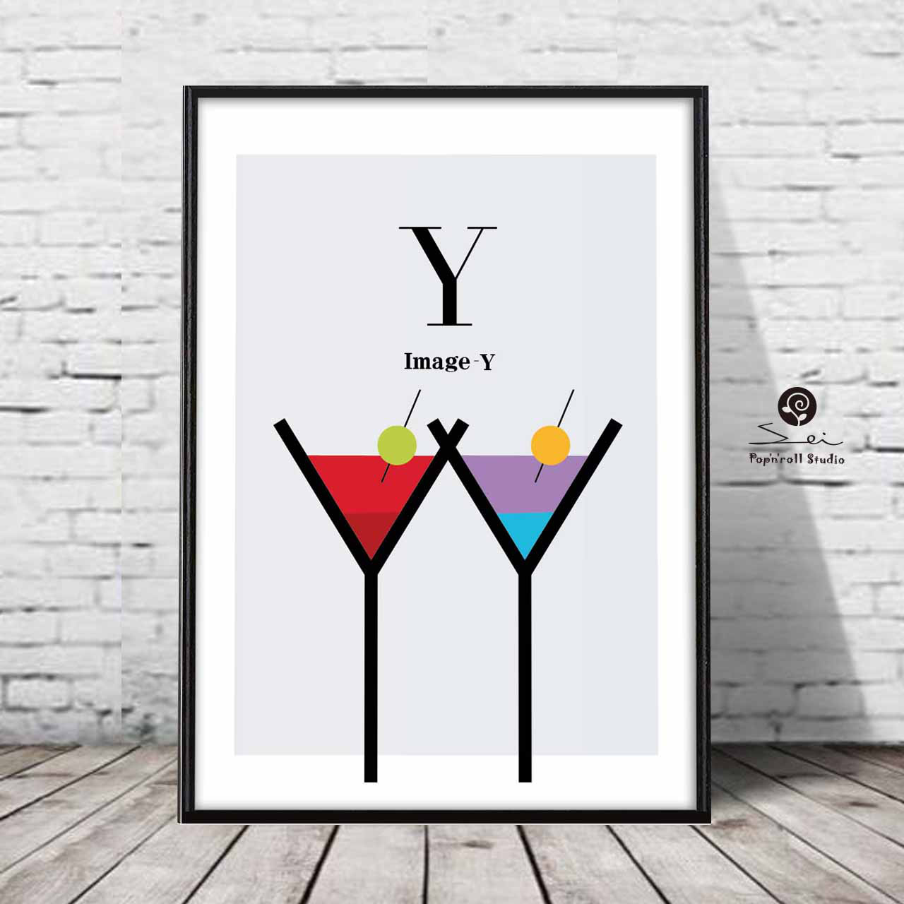 Image-Y　カクテル　アルファベット　ポスター   アート　アートポスター　（アート/seiで検索新着順）　722