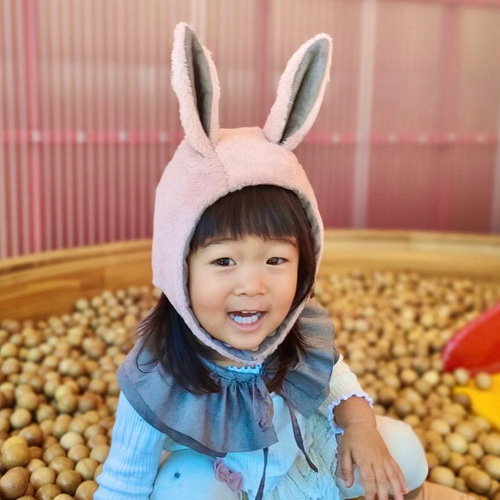 はむたぬき様オーダー　うさ耳帽子　羊ボンネット うさ耳 帽子 うさぎ ボンネット ハロウィン 干支 ベビー キッズ