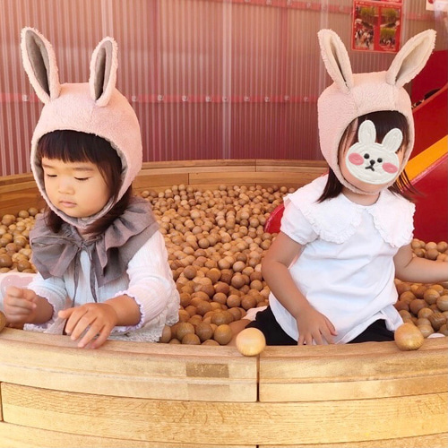 はむたぬき様オーダー　うさ耳帽子　羊ボンネット うさ耳 帽子 うさぎ ボンネット ハロウィン 干支 ベビー キッズ