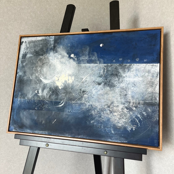 現代アート 70×50㎝ フレーム付き モダン 絵画 抽象画 インテリア 