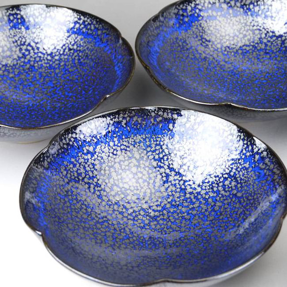 ◇商品番号 8038 油滴天目輪花鉢揃え 鎌田幸二 小皿 松韻堂 通販  