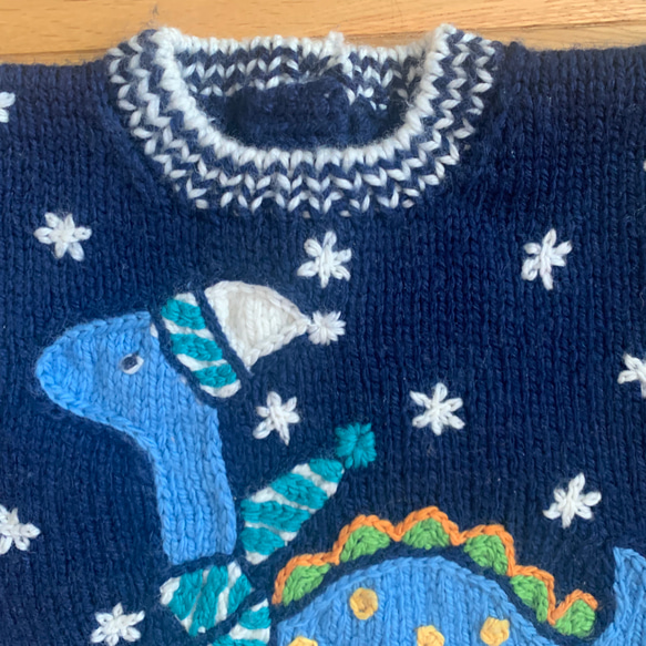 恐竜くんのセーター　95〜105cm 3枚目の画像
