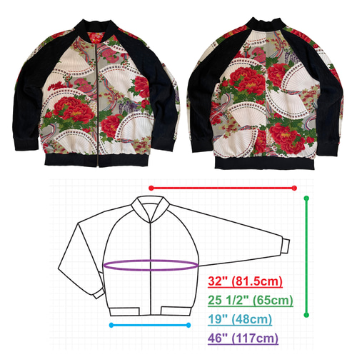 一点もの！ゴージャスでレアなビンテージ振袖をリメイク、スカジャン風
