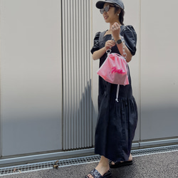 wiLc mesh KINCHAKU Bag (neon pink)　※チェーン別売り 11枚目の画像