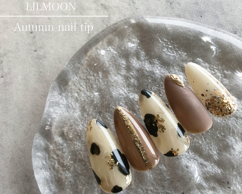 brown ニュアンス ネイルチップ c4cbe9e7df8a60112e51cb9fbc8ee4