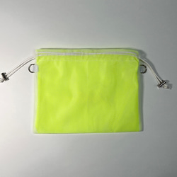 wiLc mesh KINCHAKU Bag (neon yellow)　※チェーン別売り 6枚目の画像