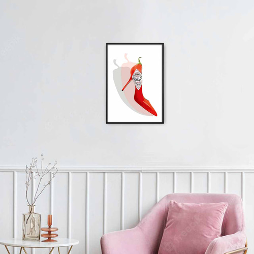 セクシースパイス 唐辛子 野菜 送料無料 ポスター アート アート