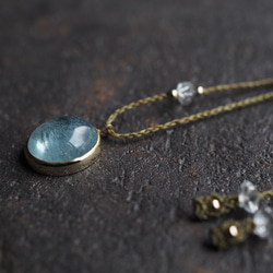 aquamarine brass necklace (sazanami) 7枚目の画像