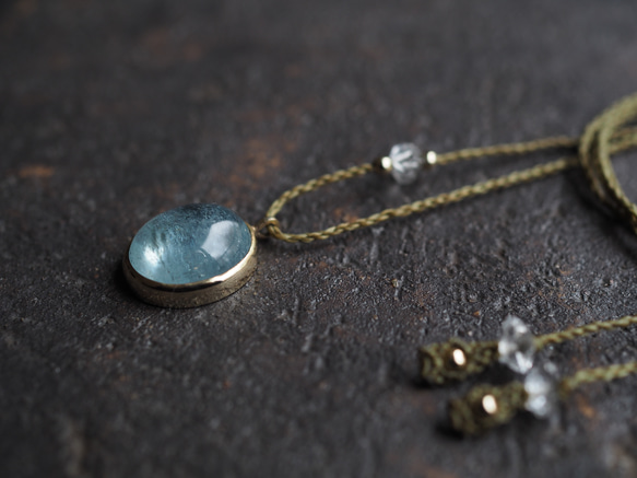 aquamarine brass necklace (sazanami) 7枚目の画像