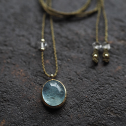 aquamarine brass necklace (sazanami) 6枚目の画像