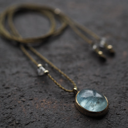 aquamarine brass necklace (sazanami) 5枚目の画像