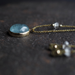 aquamarine brass necklace (sazanami) 9枚目の画像