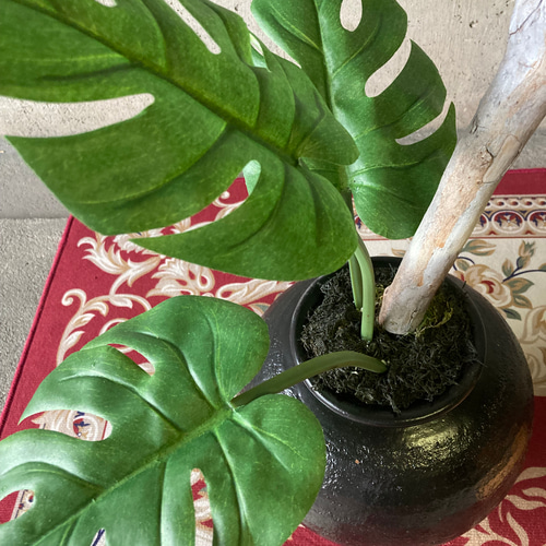 光触媒　人工観葉植物　ウォールグリーン　フェイク　フラワー　スタイルモンステラ2 光触媒 人工観葉植物 ウォールグリーン フェイク フラワー