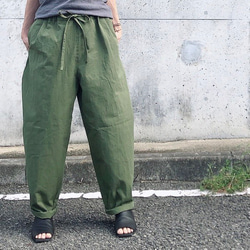 new.  大人ルーズパンツ green-khaki 7枚目の画像