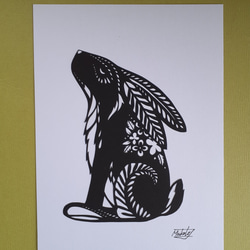 切り絵 うさぎ 切り絵 makochin 通販 14683966｜Creema(クリーマ)