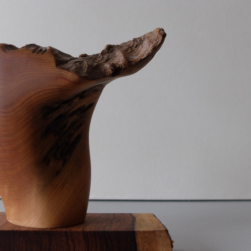 木製花瓶 曲線デザイン 専用箱付き 屋久杉 一輪挿し 10個 木製花瓶