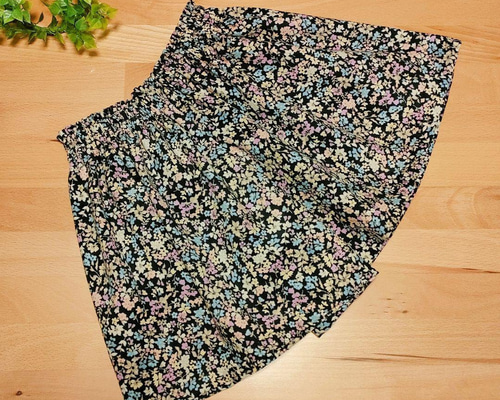 キッズ 花柄 キュロットスカート コーデュロイ生地使用 size:110
