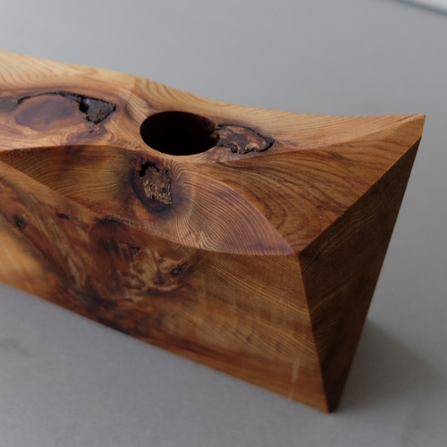 木製花瓶 曲線デザイン 専用箱付き 屋久杉 一輪挿し 10個 木製花瓶