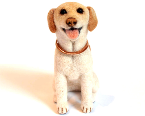 羊毛フェルト　ラブラドールレトリーバー 羊毛フェルト 犬 ラブラドールレトリバー 羊毛フェルト masapan 通販