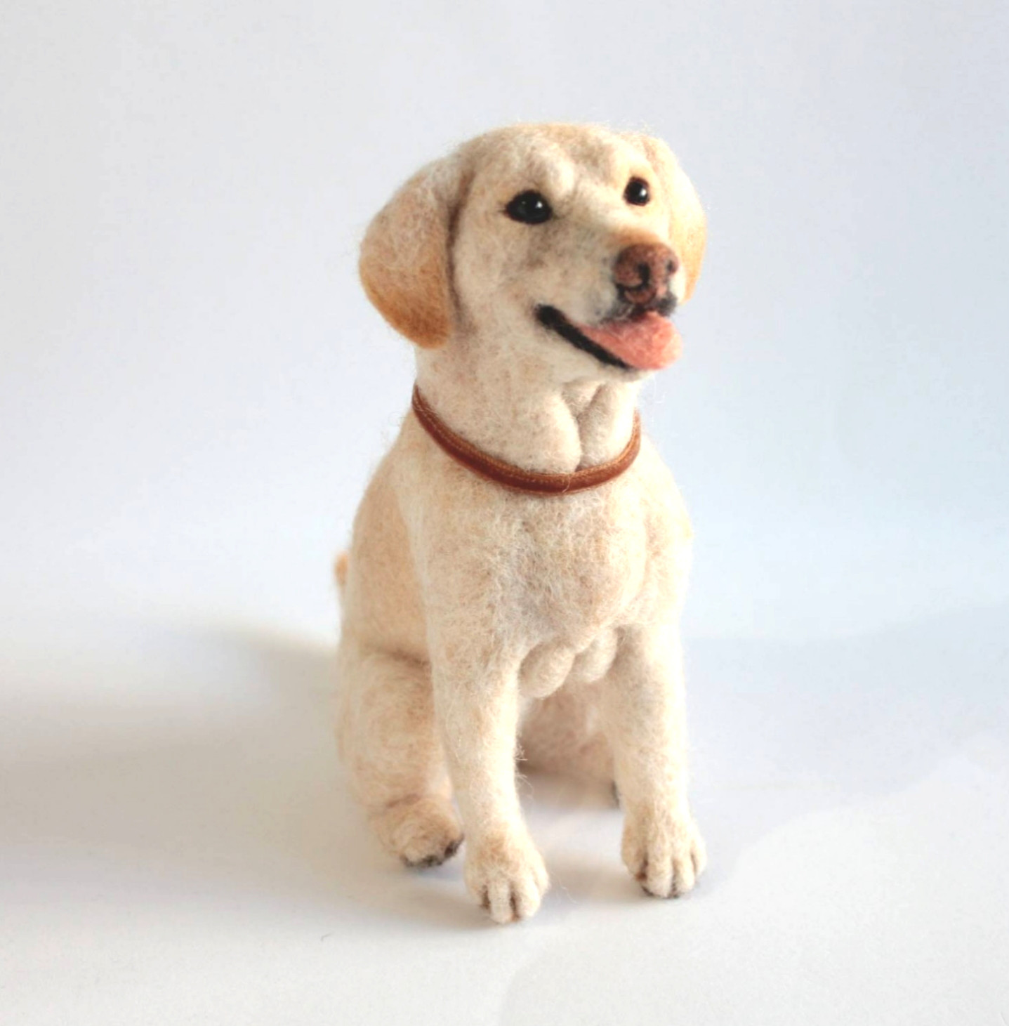 かごめ　羊毛フェルト　犬　ラブラドールレトリバー　２匹　ハンドメイド