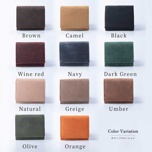 手のひらサイズで大容量】本革 財布 二つ折り 軽量 メンズ レディース