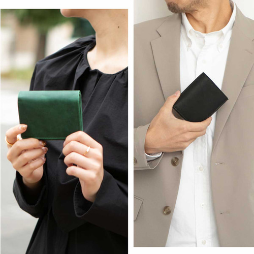 手のひらサイズで大容量】本革 財布 二つ折り 軽量 メンズ レディース