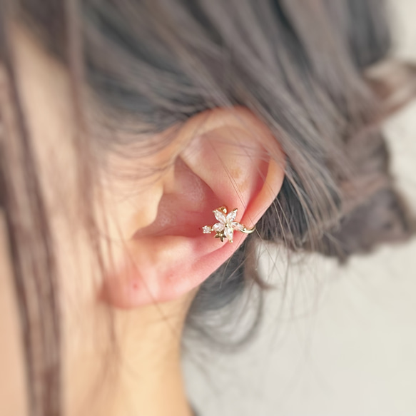 【JORIE】 FLOWER PEAK Ear cuff 1枚目の画像