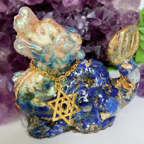 オルゴナイトクマさんキラキラブルー♡ラピスラズリ