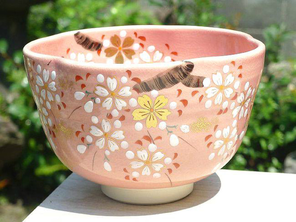 ◆商品番号 802 色絵　桜抹茶碗 剛 7枚目の画像