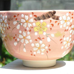 ◆商品番号 802 色絵　桜抹茶碗 剛 5枚目の画像