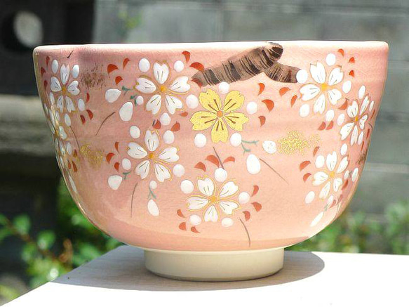 ◆商品番号 802 色絵　桜抹茶碗 剛 5枚目の画像