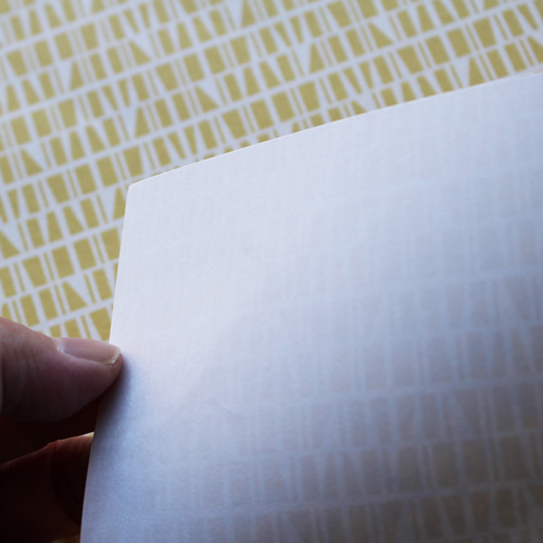 和風幾何学の包装紙（マスタード） A4サイズ（8枚入り）デザイン