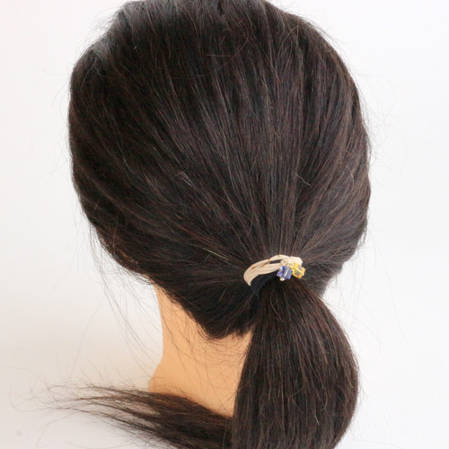 ちょこっとキューブのシンプルヘアゴム 小さめ オフィス 大人