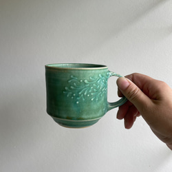 《送料無料 》青銅釉 ペアマグカップ（２個セット） 3枚目の画像