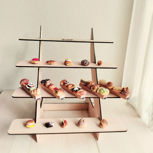 ハンドメイド アクセサリー飾り棚 トランク型什器 マルシェ 丸型什器 2