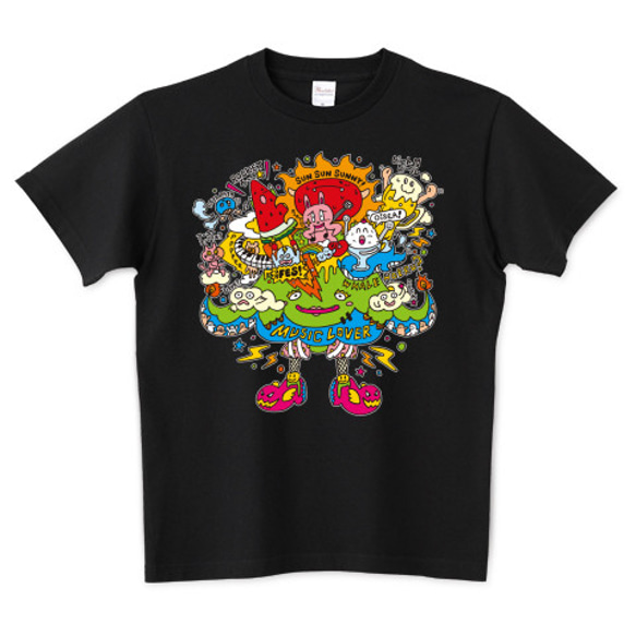 キャラクター黒Tシャツ「POPFES MONSTER」 3枚目の画像