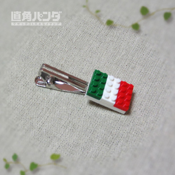 イタリア国旗〈ブロックのネクタイピン〉 1枚目の画像