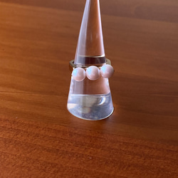 《あこや真珠》 3珠付き シグネットリング パールカラー 白 ごつめの指輪 【送料無料】　　 3枚目の画像