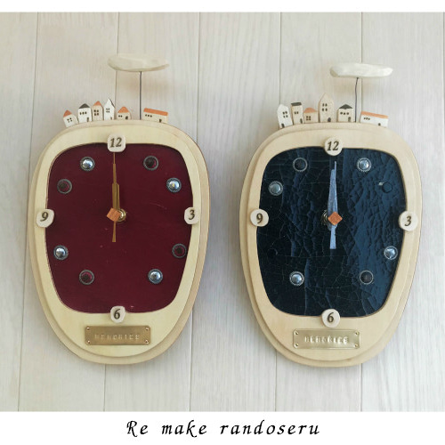 ランドセルリメイク＝壁掛け時計 雑貨・その他 hanakujira 通販