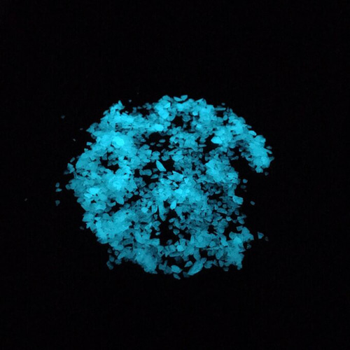 穴無】ライトストーン ブルーに光る砂 蛍光砂 畜光砂 10g 天然石 lia