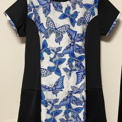 柄を選択オーダーメイド テニスウェア ワンピース ノースリーブ