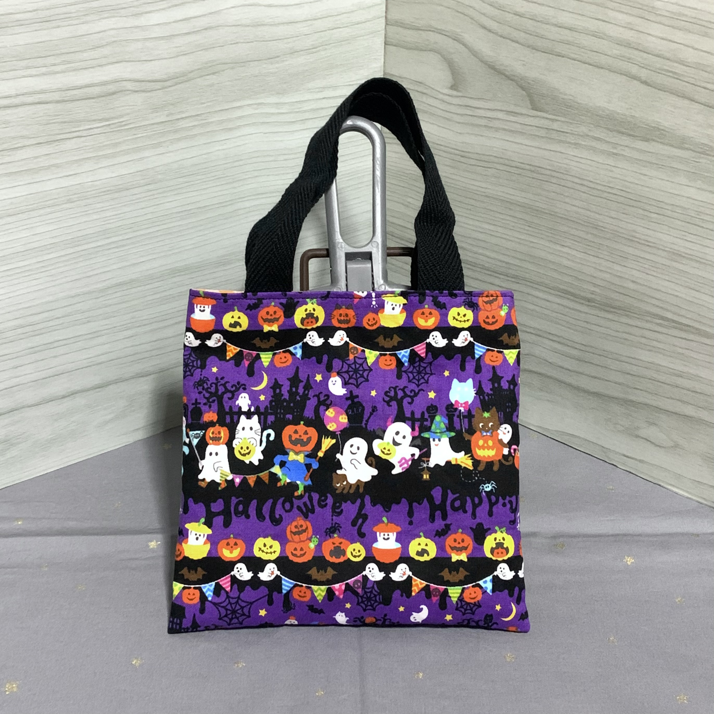 ハンドメイド〈miniサイズ〉トートバッグ まんまるパンダ〈15×13×6 
