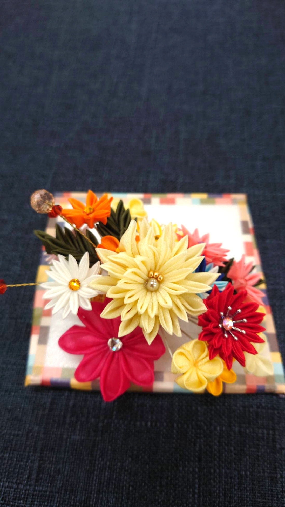 つまみ細工　ヘアコーム③ 4,500円