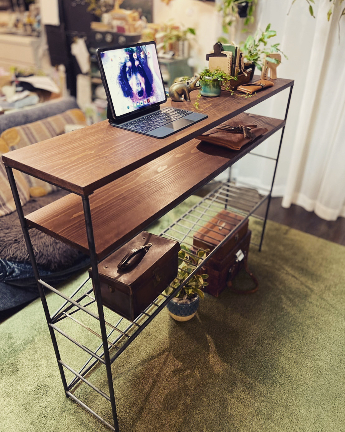 アイアン家具　男前マルチラック　収納シェルフ  ハンドメイド　オーダーメイド