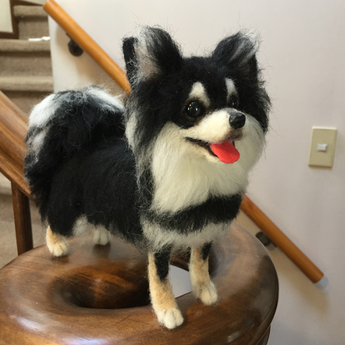 人気の新作 愛犬ちゃんのそっくりなリアルなペット人形をお作りします 羊毛フェルト