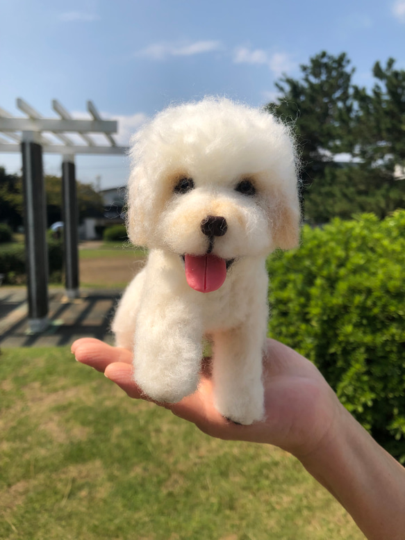 愛犬ちゃんのそっくりなリアルなペット人形をお作りします！　羊毛フェルト　犬　オーダー　ぬいぐるみ　愛犬　　ペット　リアル 2枚目の画像